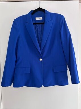 Calvin Klein Royal Blue Single-Button Blazer